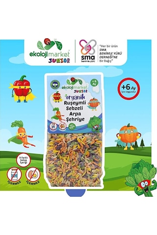 Ekoloji Market Organik Ruşeymli Sebzeli Bebek Makarnası Arpa Şehriye 2 x 250 G