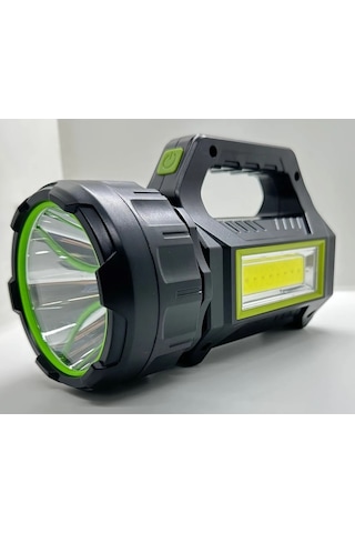 Ps-t95 30w Uzun Menzilli Solar Panelli Usb Li Ledli Şarjlı Feneri Siyah