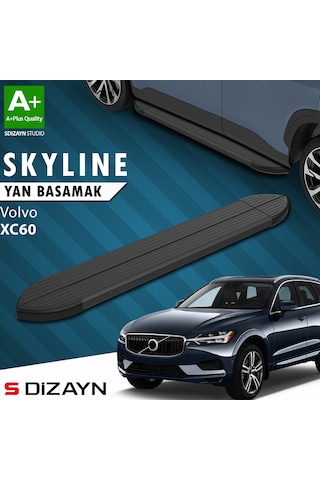 S-dizayn Volvo Xc60 2 Skyline Siyah Yan Basamak 193 Cm 2017-2023 A+ Kalite