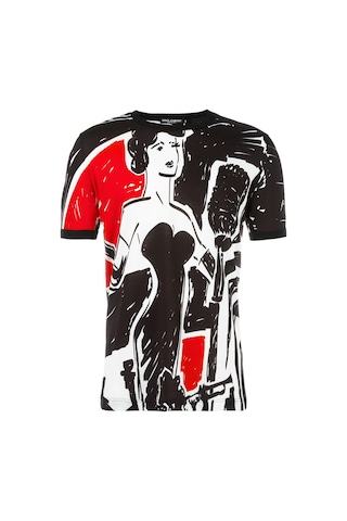 Dolce & Gabbana Dolce&Gabbana Reggello Outlet T-shirt G8GX8TFP73LHN631 Siyah