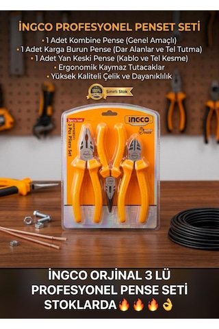 3 Lü Set Pense,yan Keski,kargaburun Pense