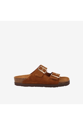 Terlik Kadın G106052 Genuins Hawaıı Velour Camel