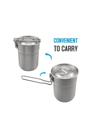 Tongxida Dış Mekan 304 Paslanmaz Çelik Kahve Fincanı, 1000 Ml, Isıya Dayanıklı, Kamp/yürüyüş İçin Gümüş Gümüş