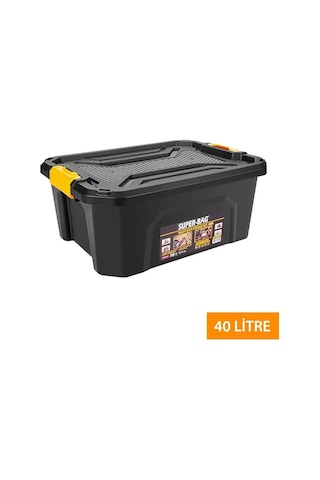 Super Kilitli Saklama Kutusu 40 Litre Bagaj Düzenleyici-1034 Çok Renkli