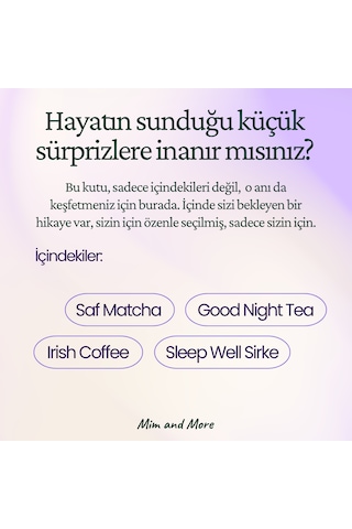 Moonlight Hediye Kutusu Saf Matcha, Good Night Tea, Irish Coffe