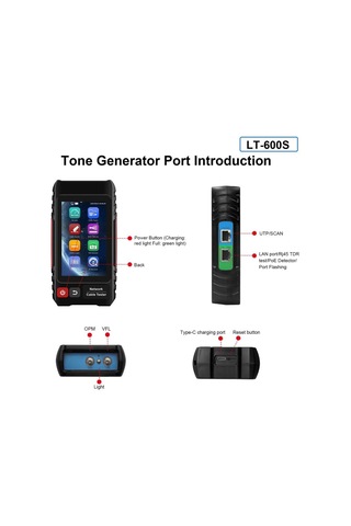 Novacom Lt-600s Rj45 Poe Uyumlu Çok Fonksiyonlu Kablo Test Cihazı