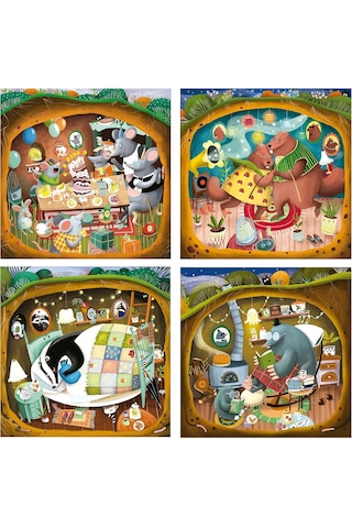 Educa 12+16+20+25 Parça Orman Masalları Kademeli 3-5 Yaş Çocuk Puzzle/yapboz 1 Adet