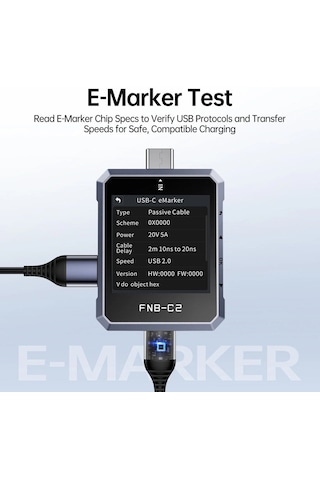 Fnırsı Fnb-c2 240w Usb-c Pd 3.1 Hızlı Şarj Test Cihazı