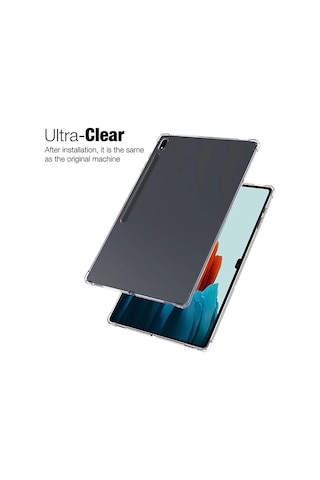 Samsung Galaxy Tab S9 Ultra Sm-x910 Uyumlu Arka Şeffaf Kılıf, Ultra İnce Silikon Ve Darbeye Dayanıklıdır