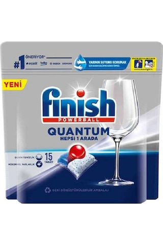 Finish Quantum Hepsi Bir Arada 15 Tablet Bulaşık Makinesi Deterj