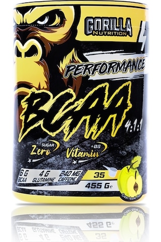Gorilla Nutrition Performance Bcaa 4:1:1 - 455 G Yeşil Elma A...