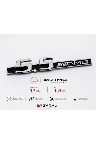 Mercedes S65 Amg Bagaj Yazısı Arka Amblem Metal Krom Tasarım