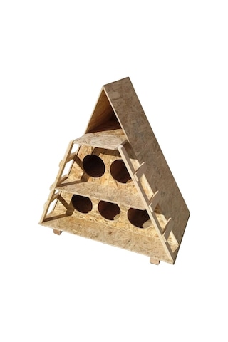 Reyo Dublex Kedi Evi Dış Ortam Uygun Ahşap Kedi Evi Osb 100x90x55