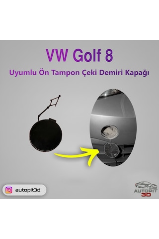 Vw Golf 8 Uyumlu Ön Tampon Çeki Demiri Kapağı