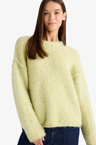 Defacto Yün Karışımlı Bisiklet Yaka Oversize Fit Triko Kazak F3256ax25wngn597 Yeşil-gn597