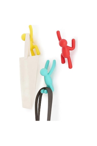 3 Parça Duvar Askısı Seti, Kırmızı/sarı/okyanus Mavisi, Montlar, Çantalar İçin Diğer