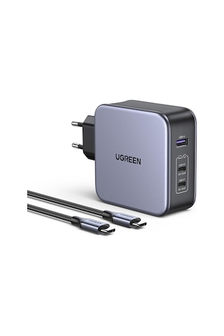Ugreen Nexode 140W USB Type-C QC 4.0 PD 3.1 GaN 3 Portlu Hızlı Şarj Cihazı