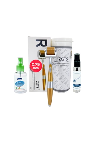 Zgts Gold 192 İğne 0.75 MM Ölçü Titanyum Dermaroller + Solüsyon