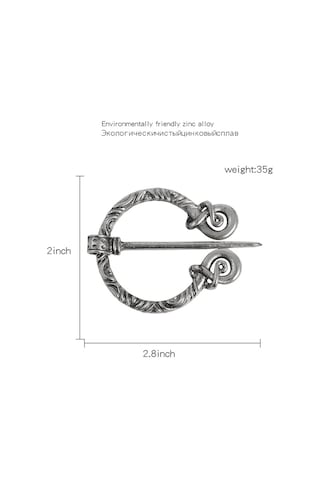 Homyl Viking İskandinav Broş Şal Palto Eşarp Pimi Ortaçağ Antik Gümüş 4 Çok Renkli