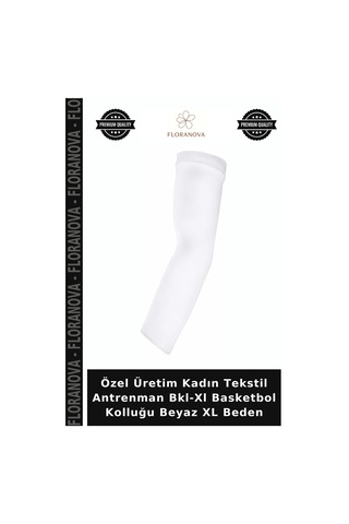 Özel Üretim Kadın Tekstil Antrenman Bkl-xl Basketbol Kolluğu Beyaz Xl Beden