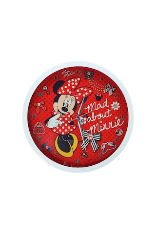 Ykc Minnie Mickey Mouse Çocuk Odası Duvar Saati-Lisanslı Çok Renkli
