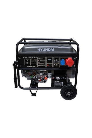 Hyundai HHY12000E-3 10Kw 380V Marşlı 27l Bakır Sargı Trifaze Benzinli Jeneratör