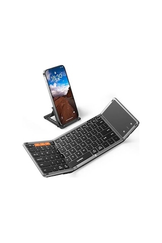 Samsers Touchpadli Katlanabilir Bluetooth Klavye Space Gray