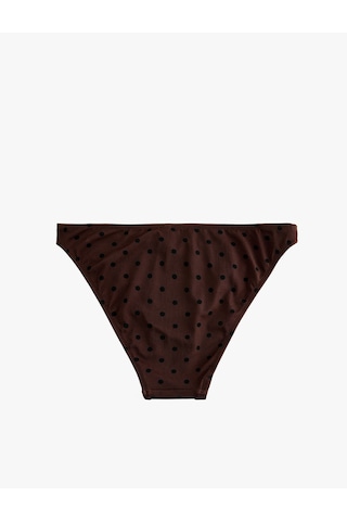 Koton Koton X Sibil Çetinkaya - Puantiyeli Bikini Altı Kahverengi Desenli 6sak00089mm