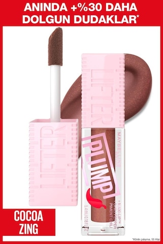 Maybelline New York Lifter Plump Dudak Parlatıcısı 007 Coca Zing + Mini Lash Maskara
