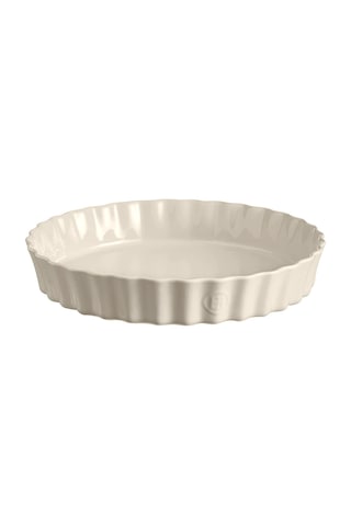 Emile Henry Tart-Börek-Fırın Kabı Yuvarlak 32 cm Ekru/Clay Ekru