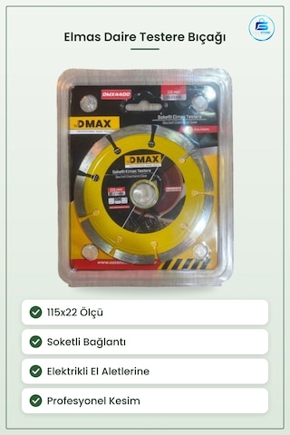 Daire Testere Bıçağı Soketli Elmas Profesyonel Kesim Aksesuarı El