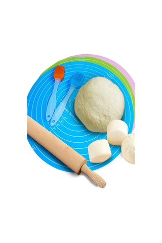 Yuvarlak Yapışmaz Premium Kalite Ölçülü Silikon Hamur Açma Matı 30cm /kek Pasta Pişirme Kağıdı İşlev Diğer