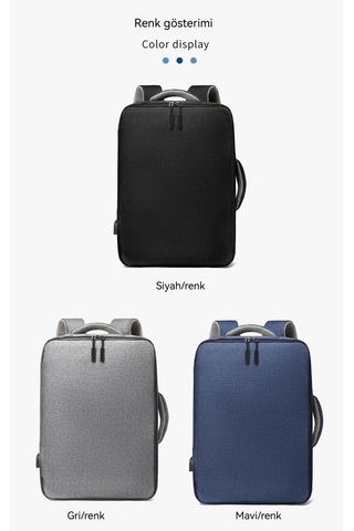 İş Sırt Çantası Erkek Bilgisayar Sırt Çantası Erkek Okul Çantası Öğrenci Sırt Çantası gri