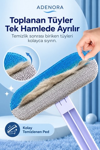 Çok Fonksiyonlu, Evcil Hayvan Kedi Köpek Koltuk Halı Tüy Alma Fırçası