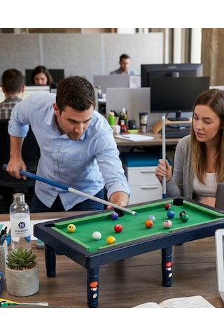 Oyuncak Bilardo Masası Seti Çocuklar İçin Eğlence Ve Beceri Oyunu - Lisinya Standart