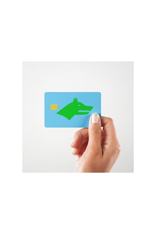 Göktürk Bayrak Yatay Görünüm Kredi Kartı & Akbil Sticker Kaplama Yüksek Kalite Standart