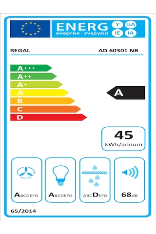Regal AD 60301 NB Duvar Tipi 60 CM Ankastre Davlumbaz
