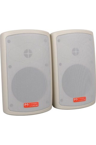 Magicvoice Mv-36 11 Cm 50 Watt Komütatörlü Hat Trafolu Krem Beyaz Sütun Hoparlör 2'li Takım