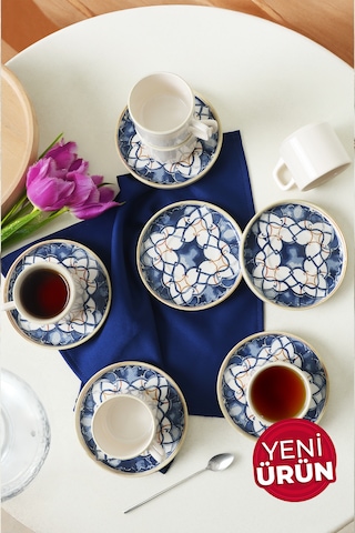Keramikwave Flow Stackable Çay Takımı 12 Parça 6 Kişilik 22750-51 Çok Renkli