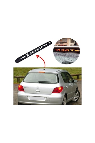 Peugeot 307 Karbon Arka Fren Stop Lambası Sticker (358008577)