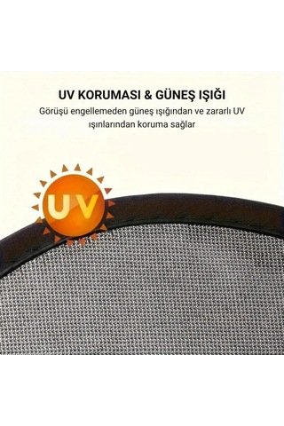 Coofbe Uv Korumalı 2 Adet Araç Yan Cam Güneşlik Sineklik 65x38cm Araç Yan Cam Güneşlik Araç Perdesi 2 Adetli Set