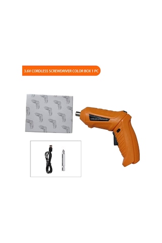 Tcherchi VT16437 Mini 3.6V USB Şarjlı Çok Fonksiyonlu Akülü Elektrikli Tornavida