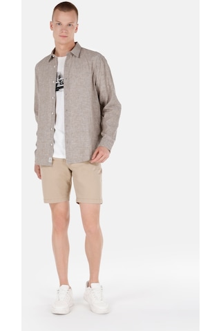 Colin's Colins Normal Kesim Shirt Yaka Kahverengi Erkek Uzun Kol Gömlek Cl1068759 Cl1068759 Q1.v1 Cml Camel