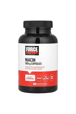 Force Factor Niacin Vitamin B3 Cellular Energy And Cardiovascular Heart-health 100 Vegetable Capsules