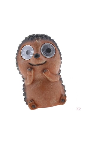 Maotai 2xsolar Pet Hayvan Bahçe Süsleri Hayvan Heykelcik Kirpi Dekoru