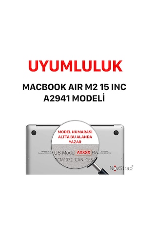 Novstrap Apple Uyumlu MacBook Air 15 İnç 2023 A2941 M2 Çip İle Touchpad Trackpad Koruyucu Film