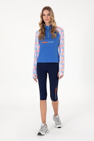 U.S. Polo Assn. Kadın Lacivert Yüksek Bel Capri Spor Tayt 50300687-VR033