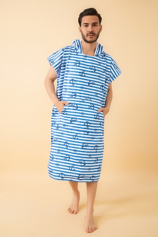 Anchor Yetişkin Sörf Yazlık Panço Kapüşonlu Plaj Havlusu L Beden