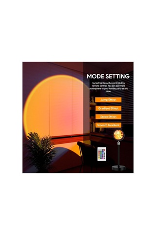 Kyrotech Rgb Sunset Gün Batımı Projektör, 16 Renk Modlu, Led Ambiyans Işığı, Hd Kristal Lens, 360 Döner Başl