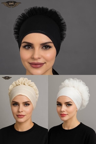 Aldaıyr 3adet Fırfır Bone Tesettür Bone Renkli6